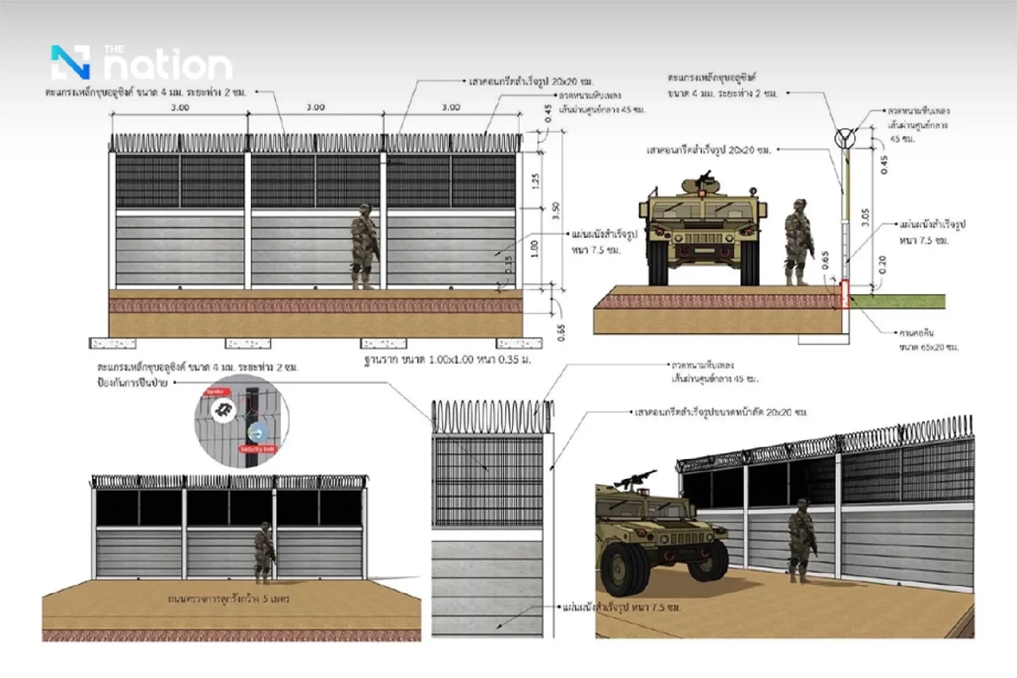 Thailand Rinci Pembangunan Pagar dan Jalan Perbatasan Sekitar Rp4,3 Milir per Km
